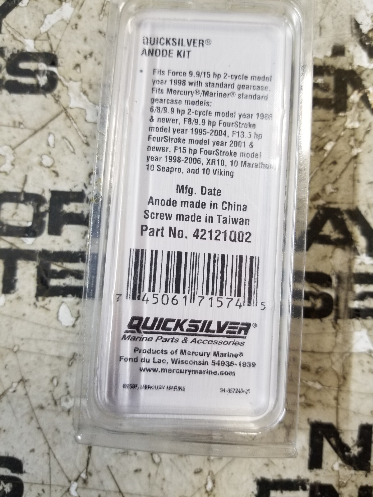 Quicksilver 42121Q02 Square Aluminum Anode Set - Picture 2 of 2