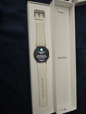 Samsung Galaxy Watch6 SM-R930 40mm Gold Aluminum Case with Cream Sport Band...