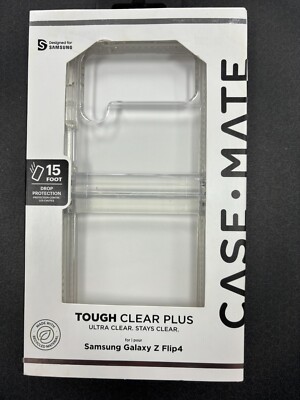 Samsung Galaxy Z Flip 4 Case-Mate Hard Folding Flip Case  - Clear