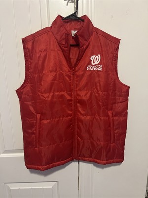 Washington Nationals Coca Cola Coke MLB Stadium Giveaway Full Zip Puffer Vest XL