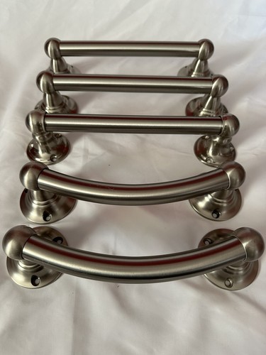 Lot Of 5 Moen Fancy 9&rdquo; Grab Safety Bar Handle Balance Assist Brushed Nickel