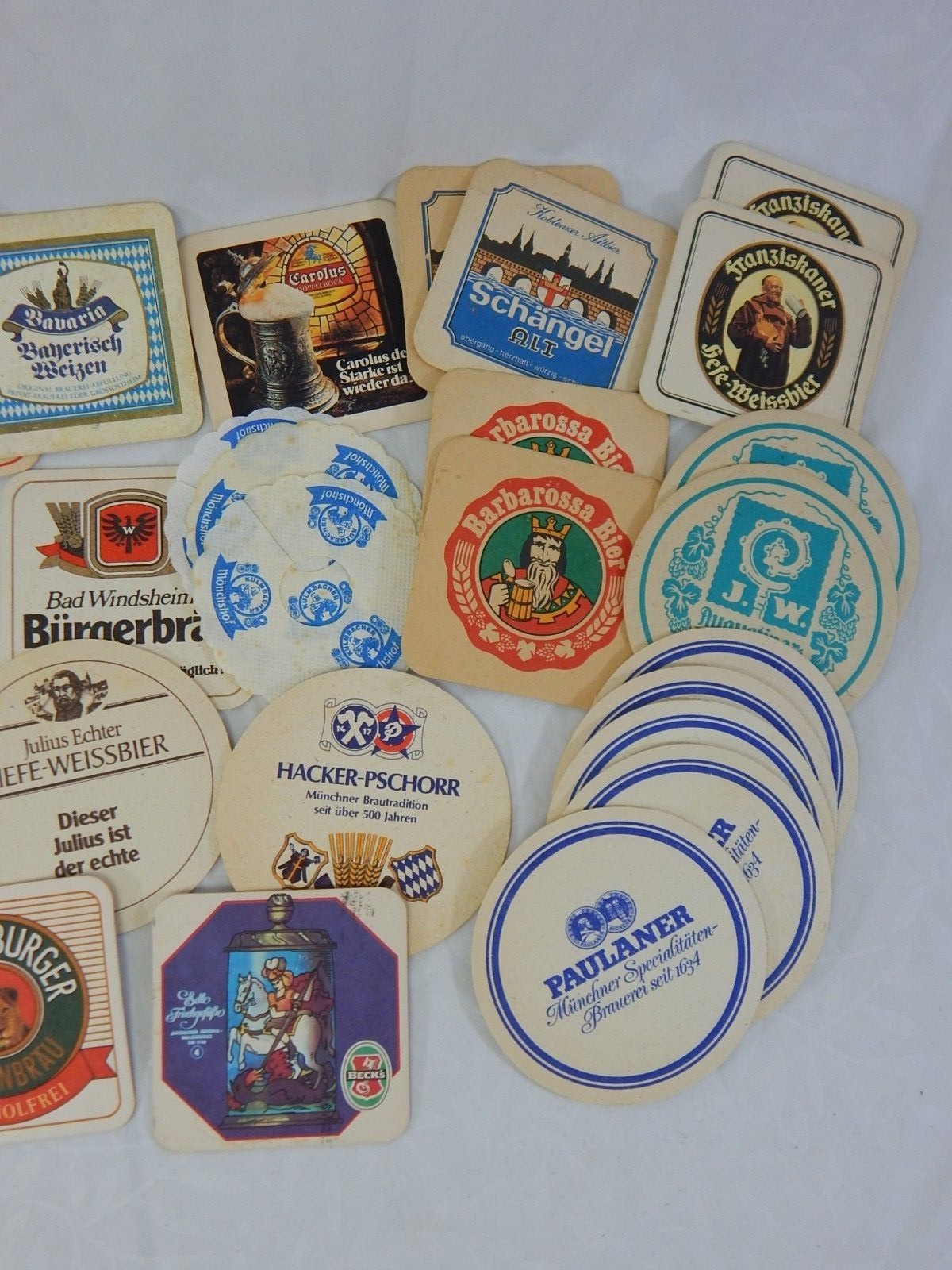 34 Vtg Beer & Wine Coasters Various Germany Brands ML