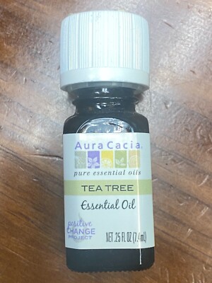 Aura Cacia Tea Tree Pure Essential Oil -   0.5 fl oz 15ml New, Authentic