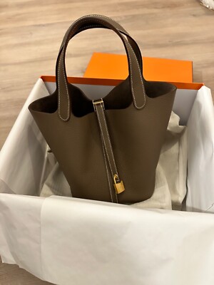 Hermes Picotin 22 etoupe gold hardware