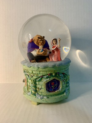 1991 Disney Beauty and The Beast Musical Snow Globe 