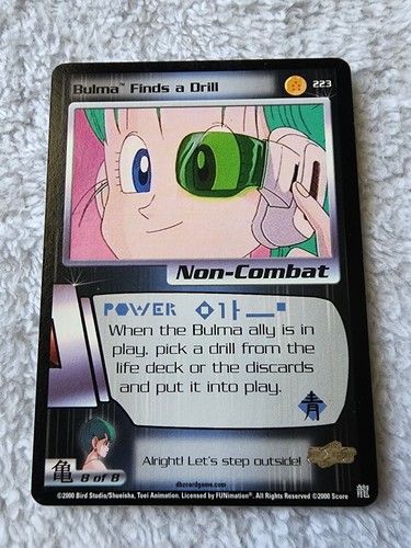 DBZ Dragon Ball Z Bulma Finds A Drill 223 CCG Limited Saiyan