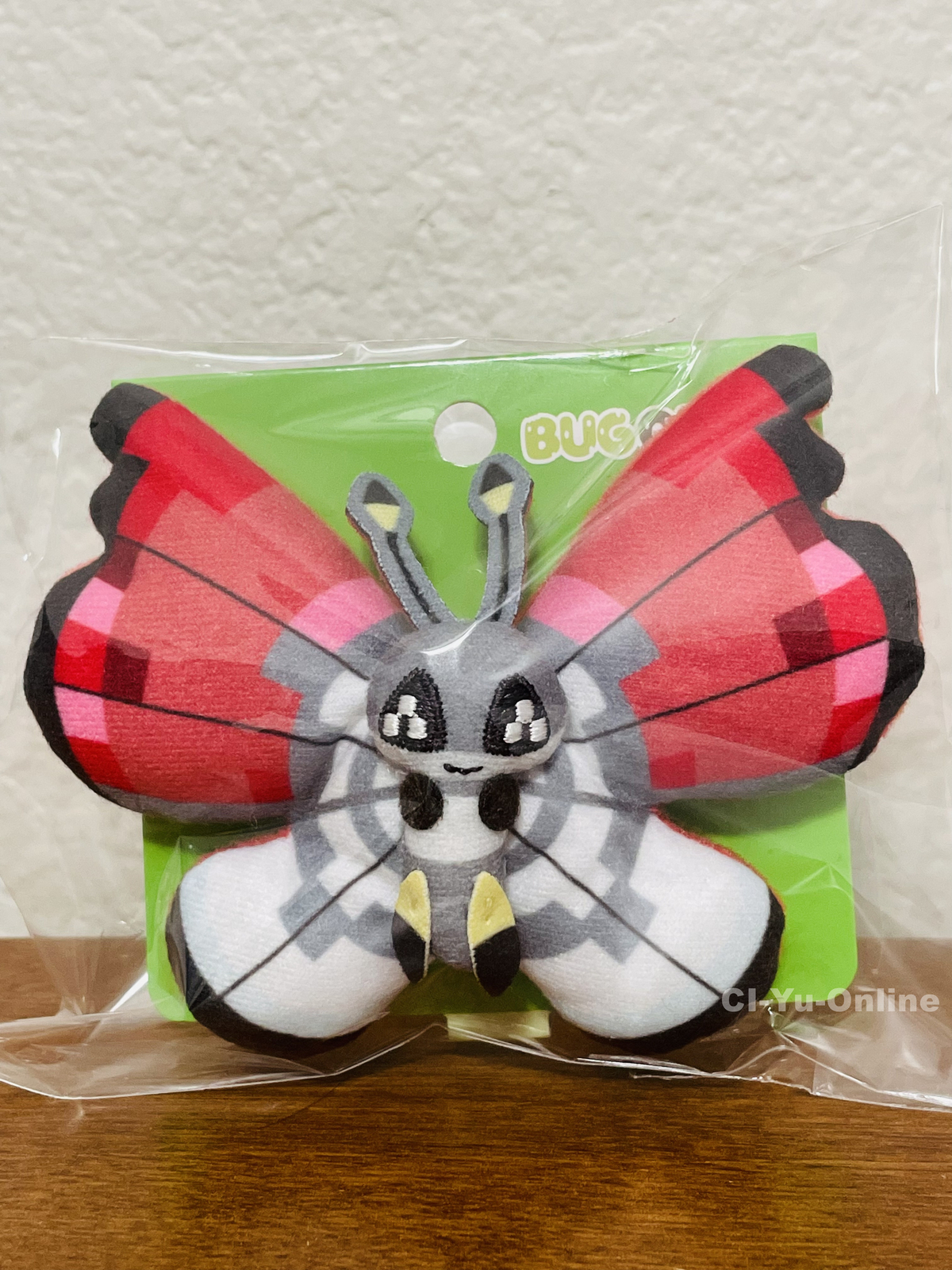 Pokemon Center Original Vivillon Doll Plush Badge BUG OUT !