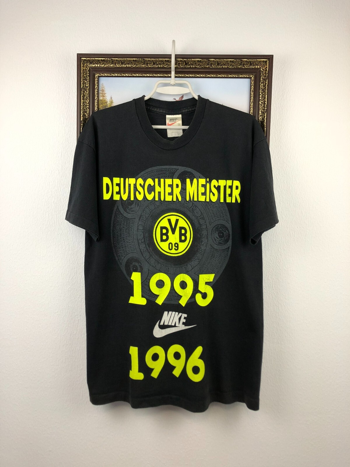 激レア　ビンテージ　Nike Borussia Dortmund シャツ Vintage Nike 1995 Borussia Dortmund Football Shirt Deutscher