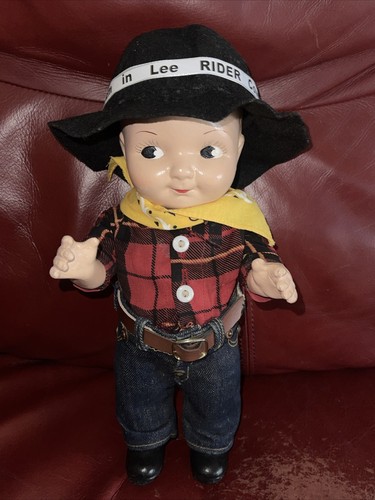 Vintage Buddy Lee Cowboy Doll Lee Jeans With Hat Belt And