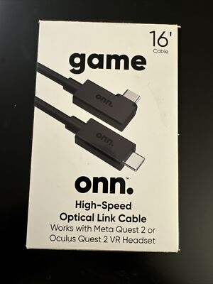 Onn. 100098080 16 feet Link Charge Cable for Oculus & Meta Quest 2&3