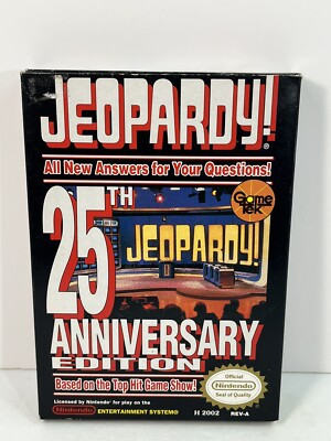 Jeopardy 25th Anniversary NES CIB Complete Nintendo Box Reg Card Poster Inserts