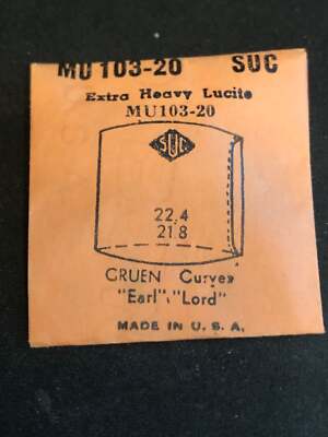 SUC Fancy Crystal MU 103-20 for Gruen Curvex models Earl & Lord - 22.4 x 21.8mm