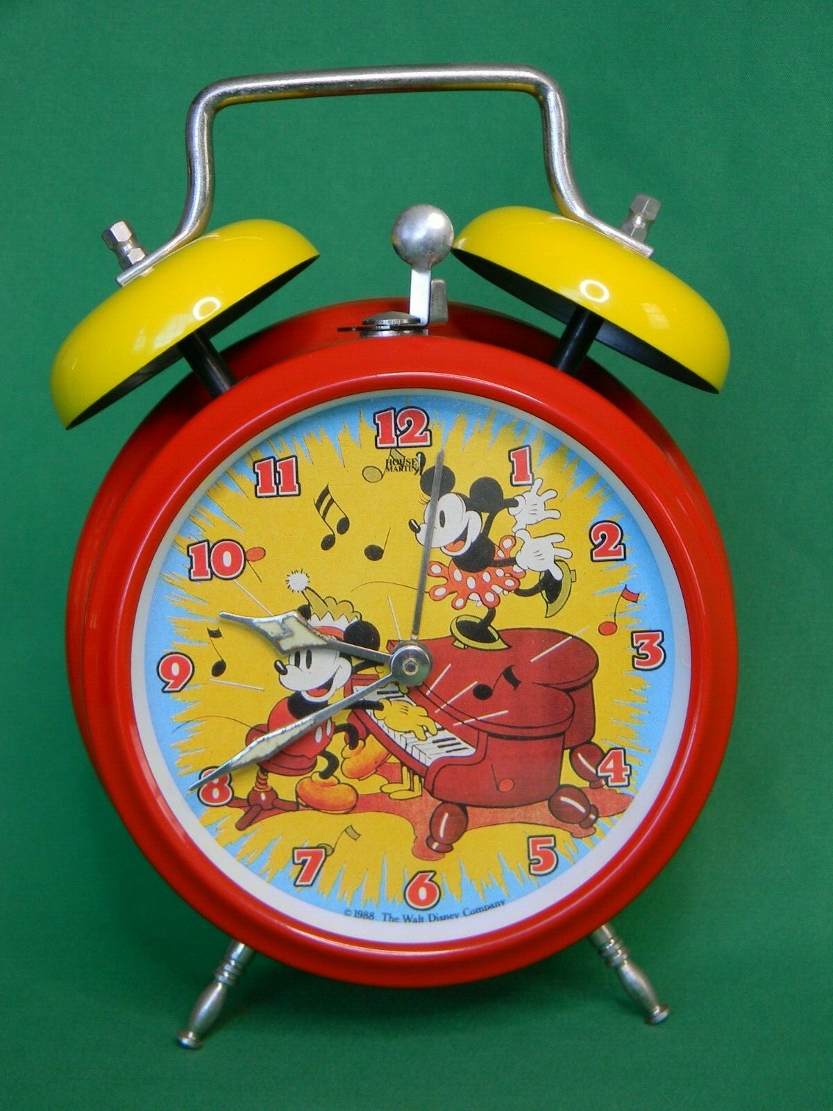 Retro Walt Disney Mickey & Minnie Mouse 1988 Alarm Clock