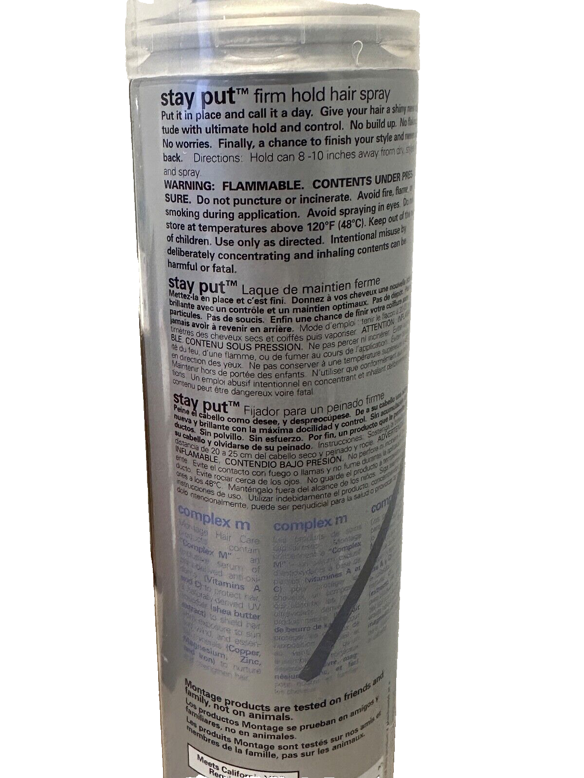 Head Games Montage STAY PUT FIRM HOLD HAIR SPRAY 10 oz