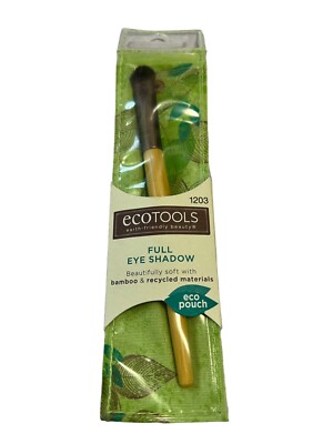 Full Eyeshadow Brush Soft Bristles Ecotools Bamboo Recycled 1203 Makeup Cosmetic