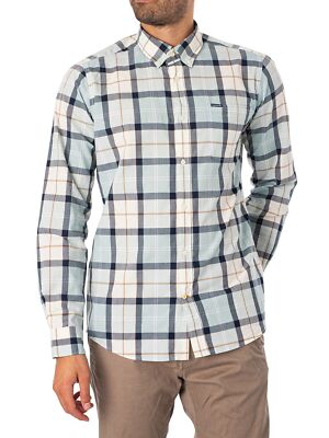 

Мужская рубашка Barbour Rawley Tailored, синяя, Синий, MSH5346TN97