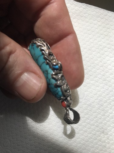 Lot Navajo sterling silver turquoise Pendants And watch band