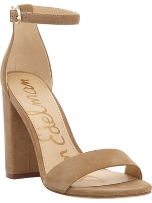 

SAM EDELMAN Женские овсяные бежевые кожаные босоножки на каблуке Yaro Toe Block Heel, размер 9,5 м, Бежевый, E8511L1