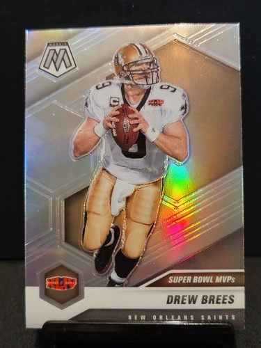 DREW BREES SILVER Mosaic Silver Prizm 2021 Panini #286 Super Bowl