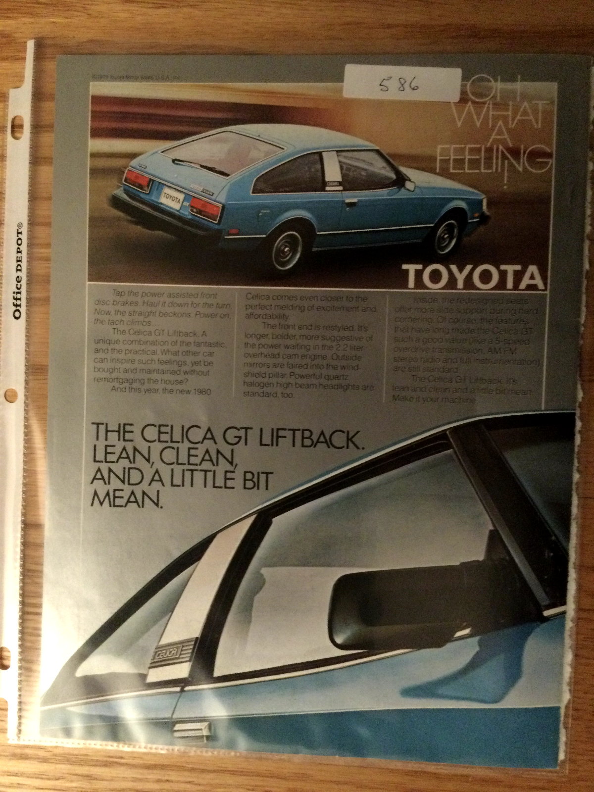 MISC586 Advertisement 1978 Toyota Celica GT Liftback Spring 1978