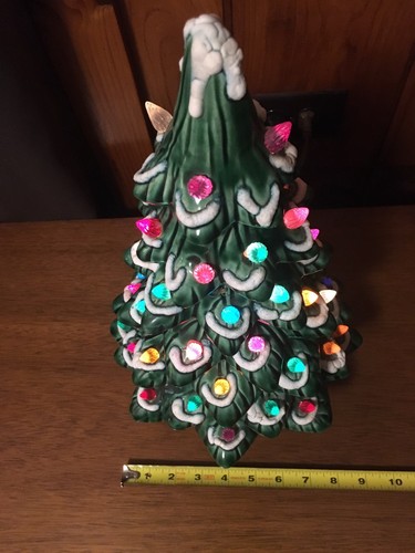 Vintage Lighted Ceramic Chrsitmas Tree 16”