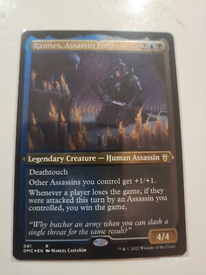 MTG Etched Foil Commander: Dominaria United DMC Ramses, Assassin Lord MINT