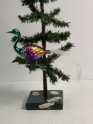 3185/25 1x alter Christbaumschmuck Weihnachtsschmuck Paradiesvogel Vogel