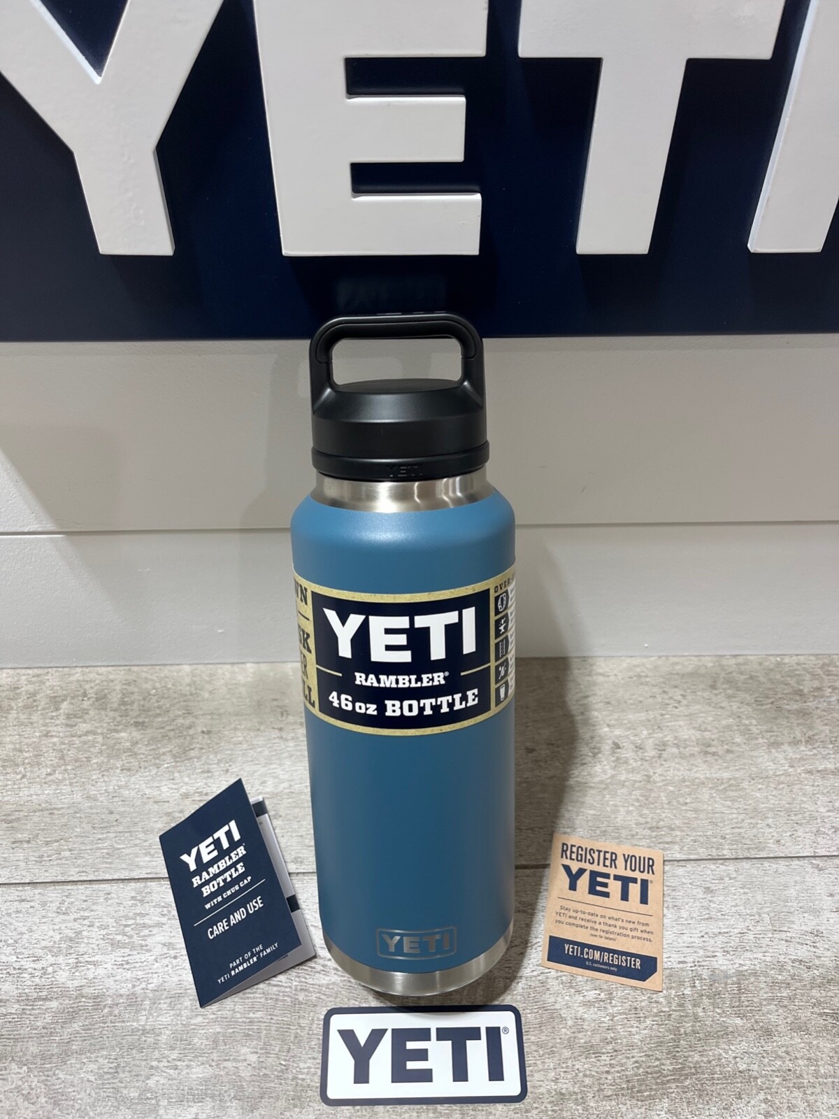 YETI Rambler 46oz Bottle Rare&Retired LTD ED. * NORDIC BLUE