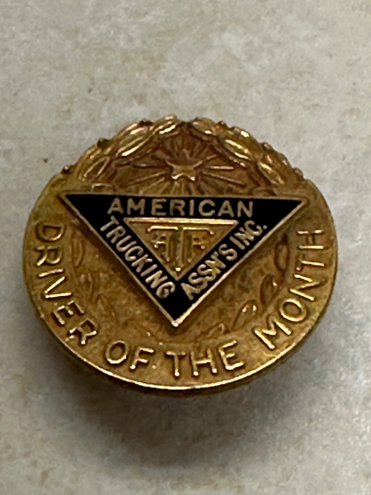 Vintage American Trucking Association Driver of the Month 10k Pin