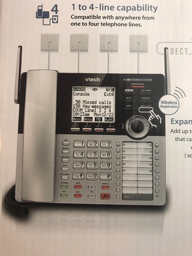 Vtech CM18445 Main Console-4-Line Expandable Small Business System NIOB