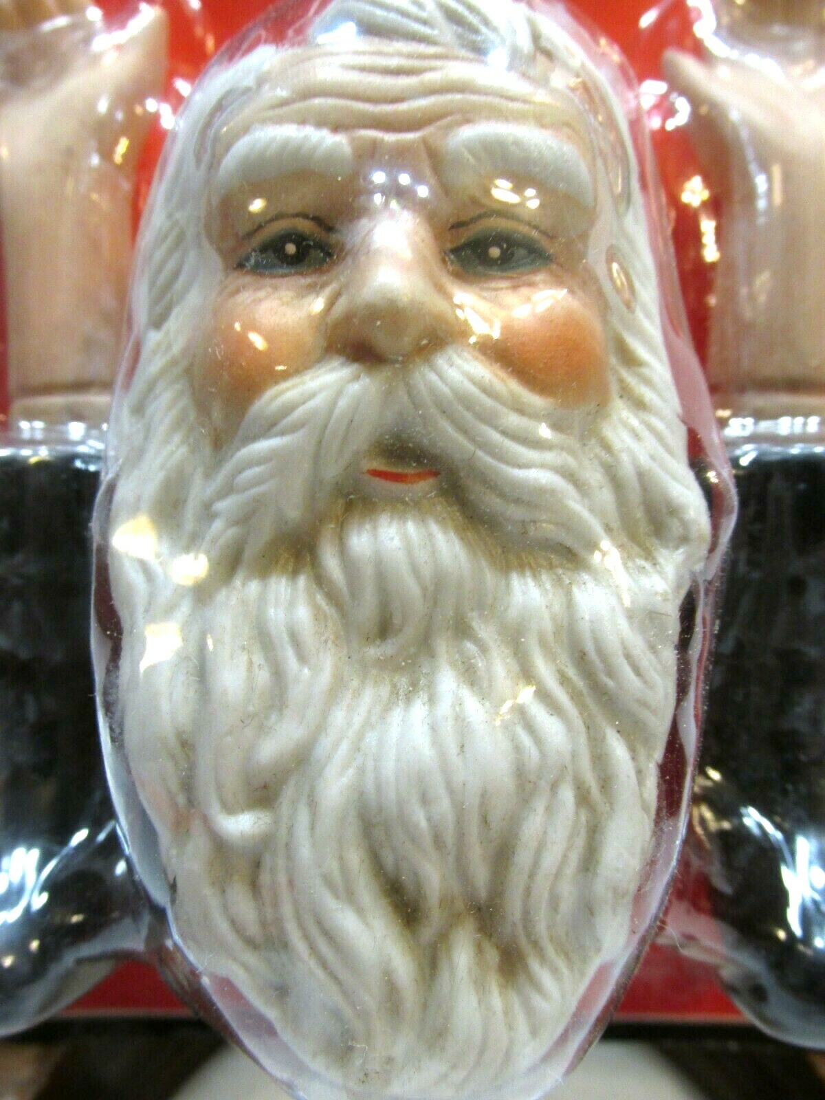 Porcelain Santa Doll Head Hands Black Boots Midwestern Products Hand Painted NEW