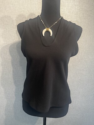 Express SZ M Women s Black  Stretch Sleeveless Top Ties To Style Many Looks