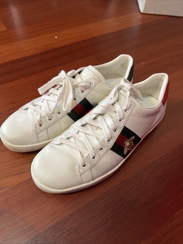 【関税&送料込】Gucci Gucci `Ace` Sneakers With Bee 9.5G/10US Gucci Men Sneakers Ace Strap Star Bee Black 100