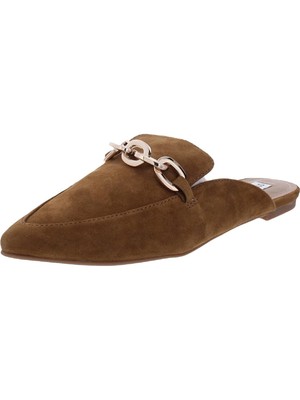 STEVE MADDEN Женские каштаново-коричневые золотистые туфли-мюли с массивной цепочкой, 6 м