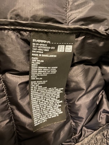 UNIQLO ULTRA LIGHT DOWN Men&rsquo;s Jacket Black Small Puffer Zip Front