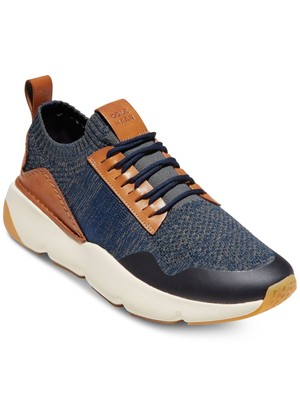 

COLE HAAN Мужские темно-синие кожаные кроссовки на танкетке Zerogrand Toe 11,5 м, Navy, C29385