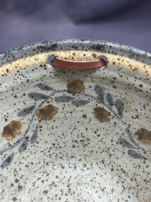 Art Pottery Bowl Amazing Glaze Shades Floral Wall Decor