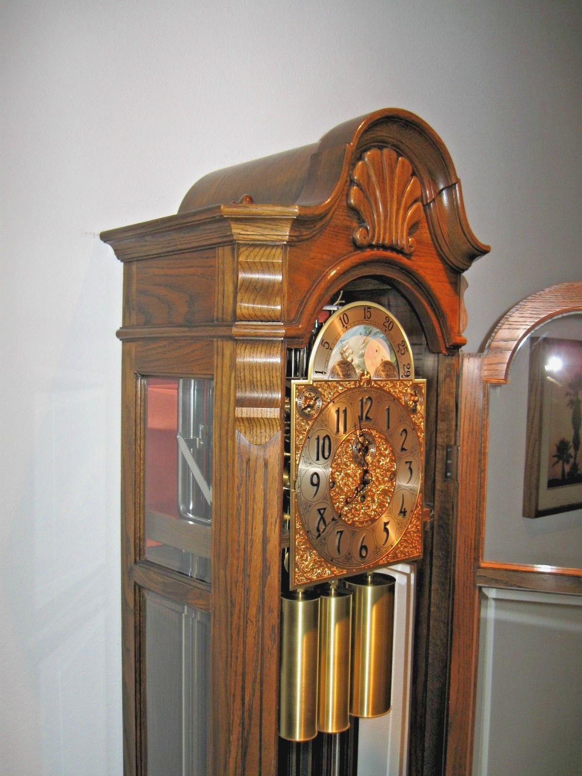 Herschede 9 Tubular Grandfather Clock <Hernando Desoto> Model 112, C.1970's