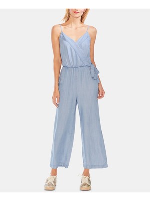 

VINCE CAMUTO Женский синий комбинезон на тонких бретельках с широкими штанинами. Размер