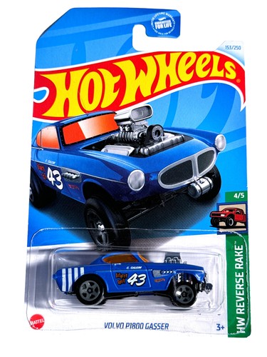 ホットウィール　スーパートレジャーハント Volvo Gasser 1/64 Hot Wheels 2024 Super Treasure Hunt Volvo P1800 Gasser Blue
