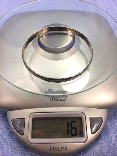 Authentic Estate Vintage Sterling Silver .925 Mexico Bangle Bracelet Stamped