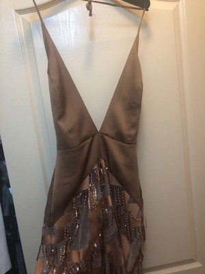 asos edition sequin & fringe cut out jumpsuit