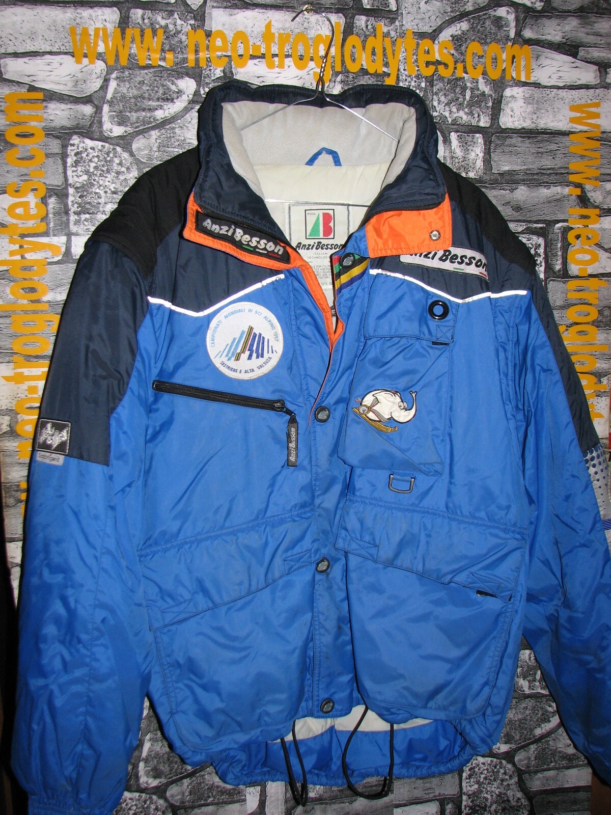 Anzi Besson Vintage Italia Italy winter sci skj nylon giacca