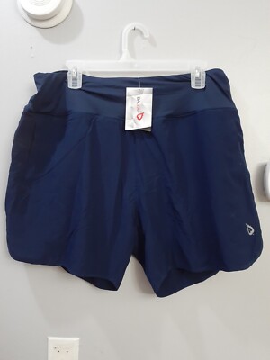 Baleaf Women s  M Active Shorts W/LINER Navy Sporty Athleisure GYM Pockets 5''