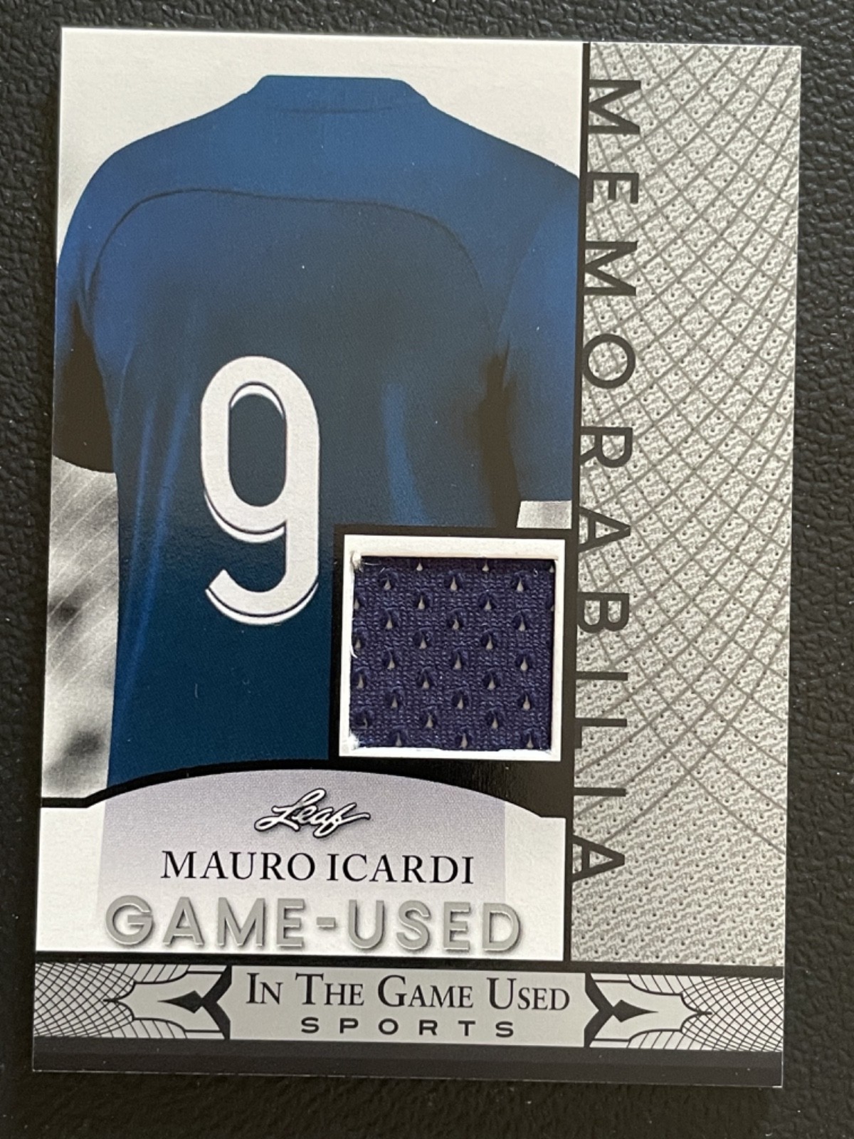 2024 Leaf In The Game Used Memorabilia Silver Mauro Icardi Jersey