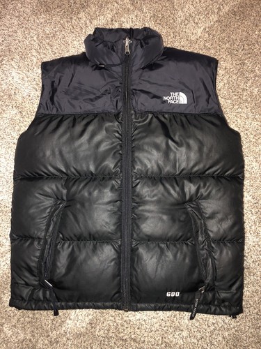 The North Face 600 Down Puffer Vest Black Kids Boys Large Puffy **SEE  PICTURES**