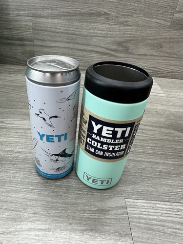 YETI Rambler Colster Slim Can 12 Oz Insulator Seafoam | New