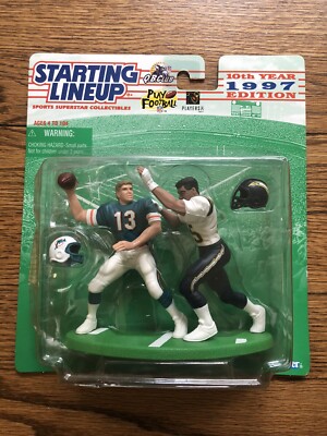 1997 Dan Marino / Junior Seau / Kenner Starting Lineup NFL Dolphins - Chargers