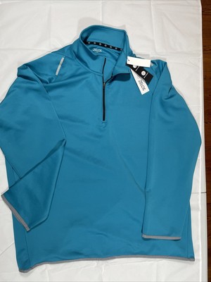 Zelos Womens Performance Quarter-zip Top, teal, XL
