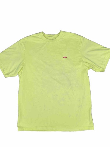 Supreme Small Box Logo T-Shirt Neon Light Yellow Size Small Short